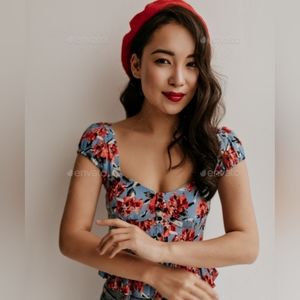 ZARA* Floral Crop Top